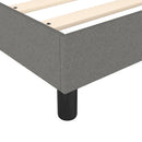 vidaXL Box Spring Bed Frame Dark Grey Double Fabric