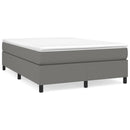 vidaXL Box Spring Bed Frame Dark Grey Queen Fabric