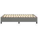 vidaXL Box Spring Bed Frame Dark Grey Queen Fabric