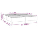 vidaXL Box Spring Bed Frame Dark Grey Queen Fabric