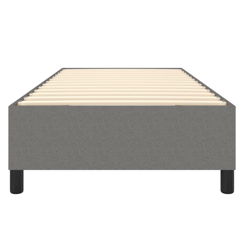 vidaXL Box Spring Bed Frame Dark Grey 107x203 cm King Single Fabric