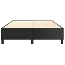 vidaXL Box Spring Bed Frame Black Queen Faux Leather