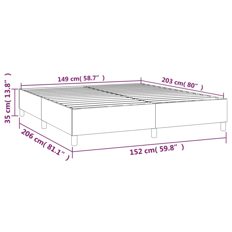 vidaXL Box Spring Bed Frame Black Queen Faux Leather