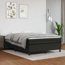 vidaXL Box Spring Bed Frame Black Queen Faux Leather