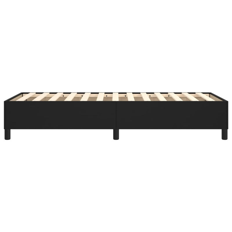 Box Spring Bed Frame Black 107x203 cm King Single Faux Leather