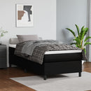 vidaXL Box Spring Bed Frame Black King Single Faux Leather