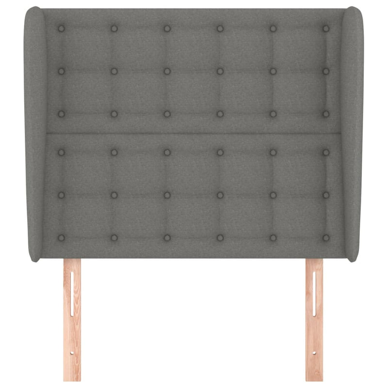 vidaXL Headboard with Ears Dark Grey 83 cm Fabric