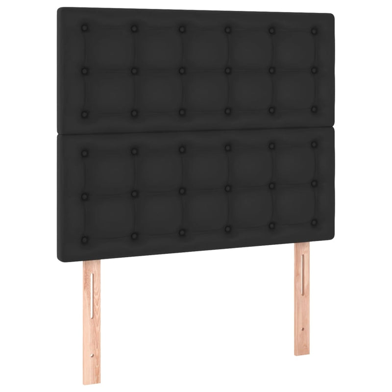 vidaXL LED Headboard Black 80 cm Faux Leather