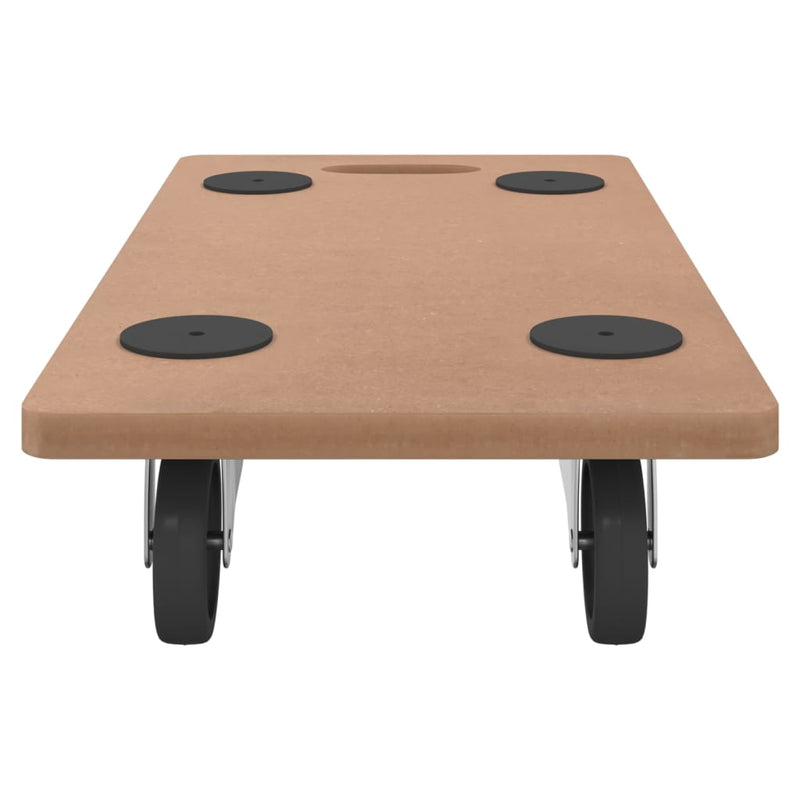 vidaXL Dolly Trolleys 2 pcs Rectangular Engineered Wood