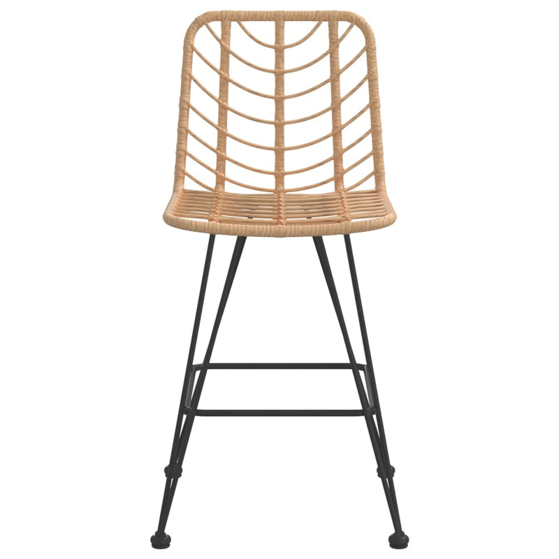 vidaXL Bar Stools 2 pcs 45x56x103.5 cm PE Rattan and Steel