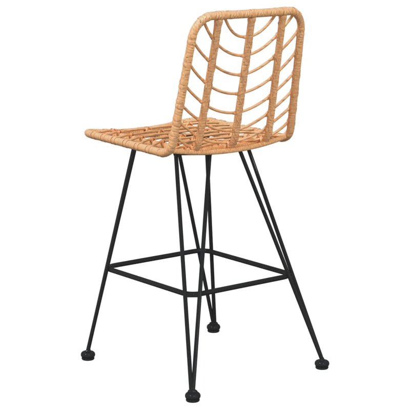 vidaXL Bar Stools 2 pcs 45x56x103.5 cm PE Rattan and Steel