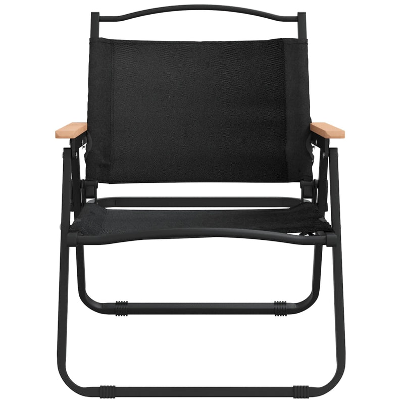 vidaXL Camping Chairs 2 pcs Black 54x43x59 cm Oxford Fabric
