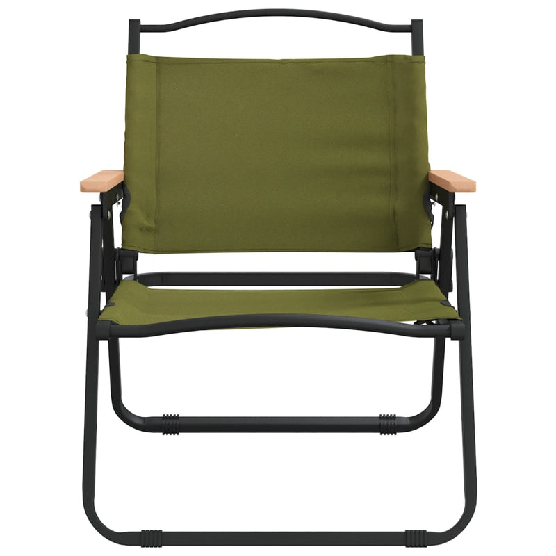 vidaXL Camping Chairs 2 pcs Green 54x43x59 cm Oxford Fabric