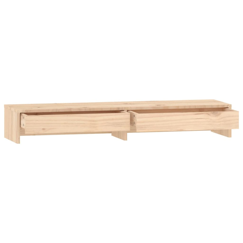 vidaXL Monitor Stand 100x27x15 cm Solid Wood Pine