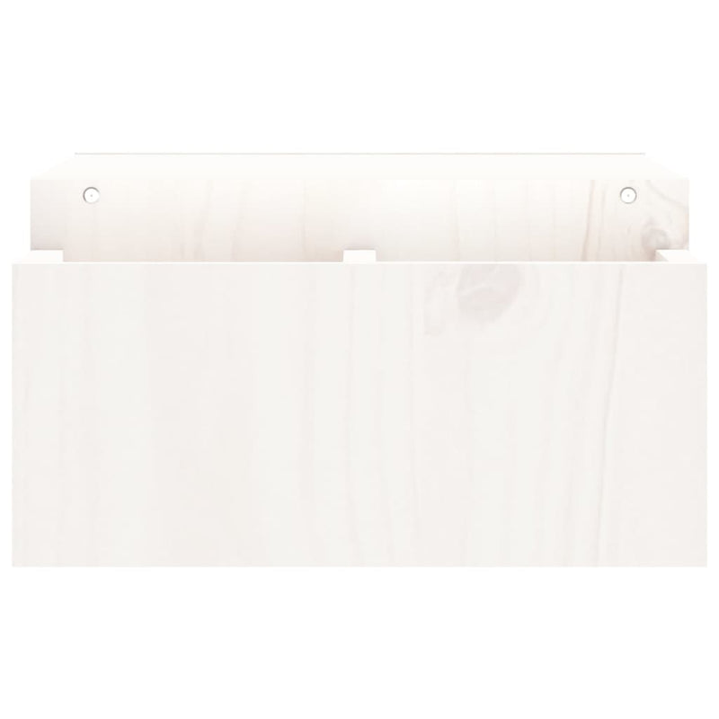 vidaXL Monitor Stand White 70x27.5x15 cm Solid Wood Pine