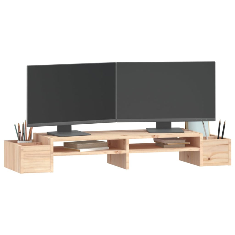 vidaXL Monitor Stand 100x27.5x15 cm Solid Wood Pine