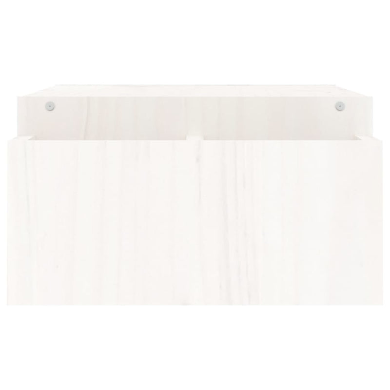 vidaXL Monitor Stand White 100x27.5x15 cm Solid Wood Pine