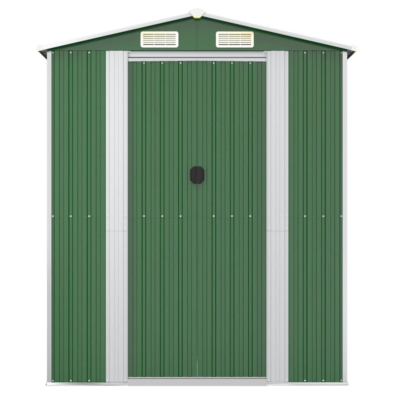 vidaXL Garden Shed Green 192x274x223 cm Galvanised Steel