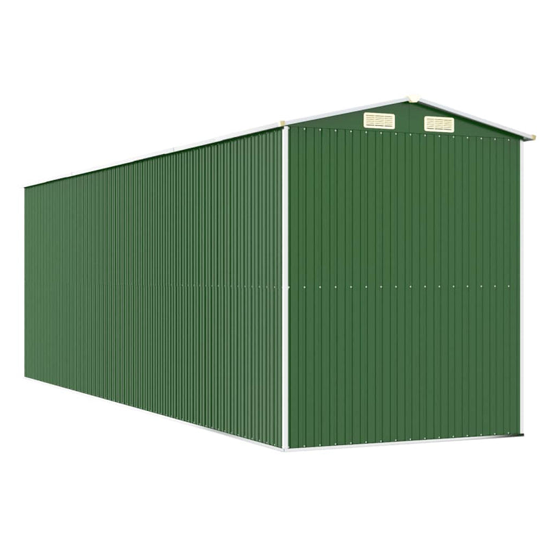 vidaXL Garden Shed Green 192x606x223 cm Galvanised Steel