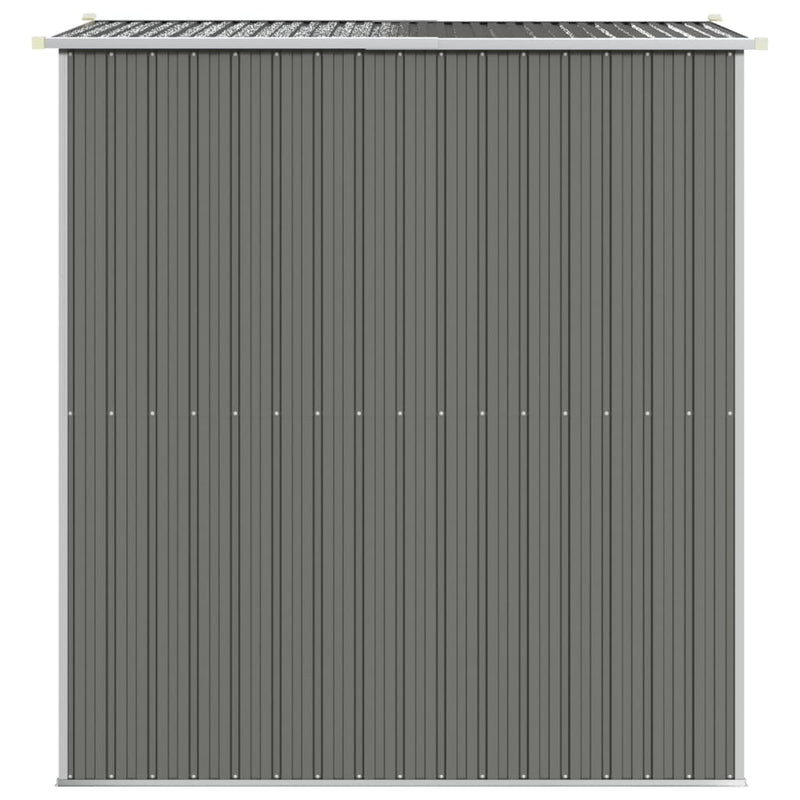 vidaXL Garden Shed Light Grey 192x191x223 cm Galvanised Steel