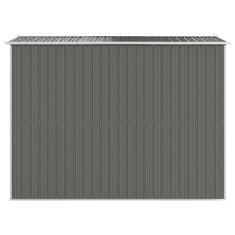 vidaXL Garden Shed Light Grey 192x274x223 cm Galvanised Steel
