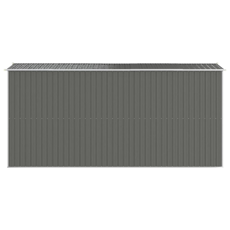 vidaXL Garden Shed Light Grey 192x440x223 cm Galvanised Steel