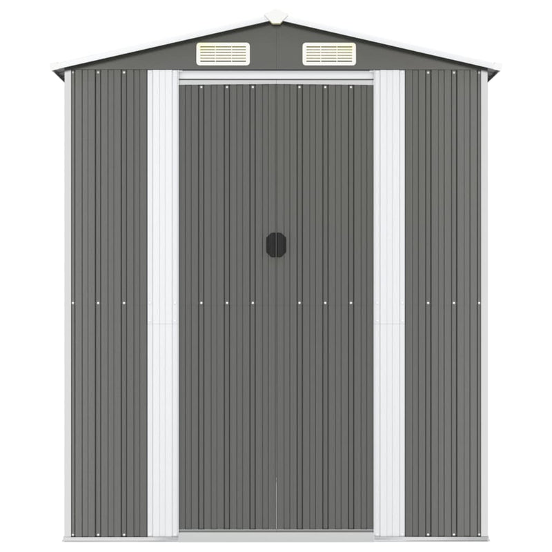 vidaXL Garden Shed Light Grey 192x523x223 cm Galvanised Steel