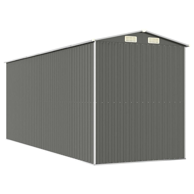 vidaXL Garden Shed Light Grey 192x523x223 cm Galvanised Steel