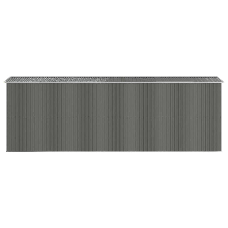 vidaXL Garden Shed Light Grey 192x606x223 cm Galvanised Steel
