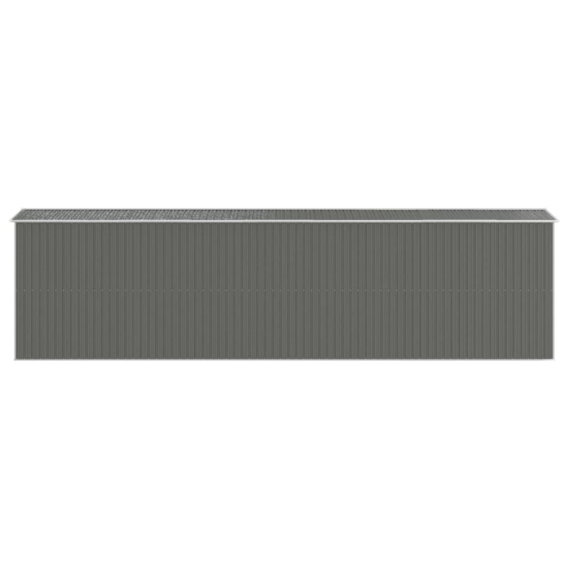 vidaXL Garden Shed Light Grey 192x772x223 cm Galvanised Steel