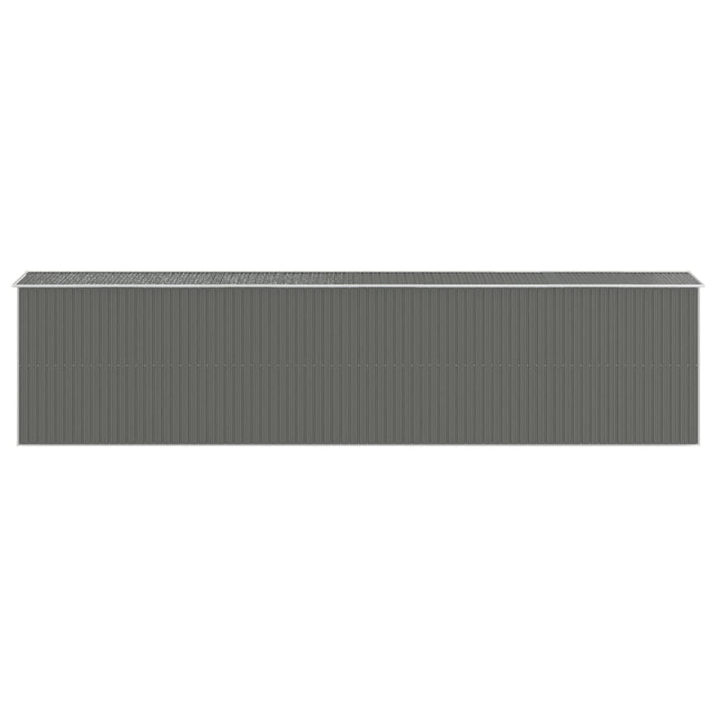 vidaXL Garden Shed Light Grey 192x855x223 cm Galvanised Steel