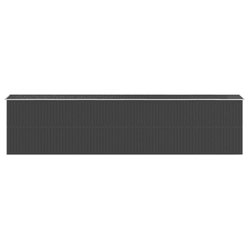 vidaXL Garden Shed Anthracite 192x855x223 cm Galvanised Steel
