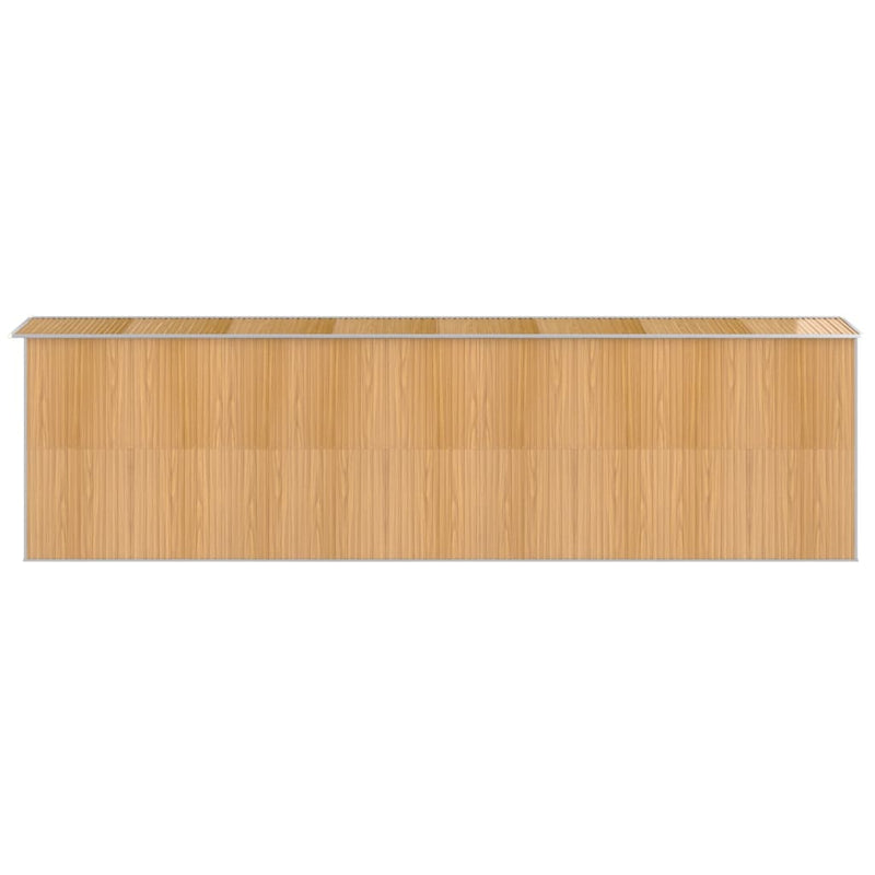 vidaXL Garden Shed Light Brown 192x689x223 cm Galvanised Steel