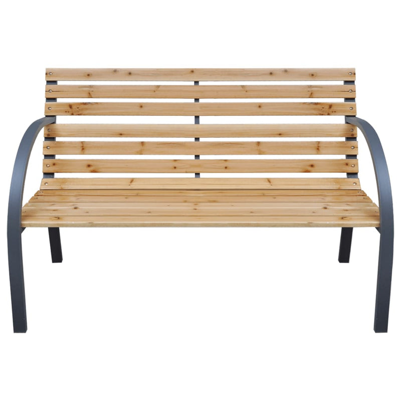 vidaXL Garden Bench 112 cm Solid Wood Fir