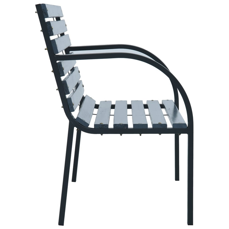 vidaXL Garden Bench Grey 112 cm Solid Wood Fir