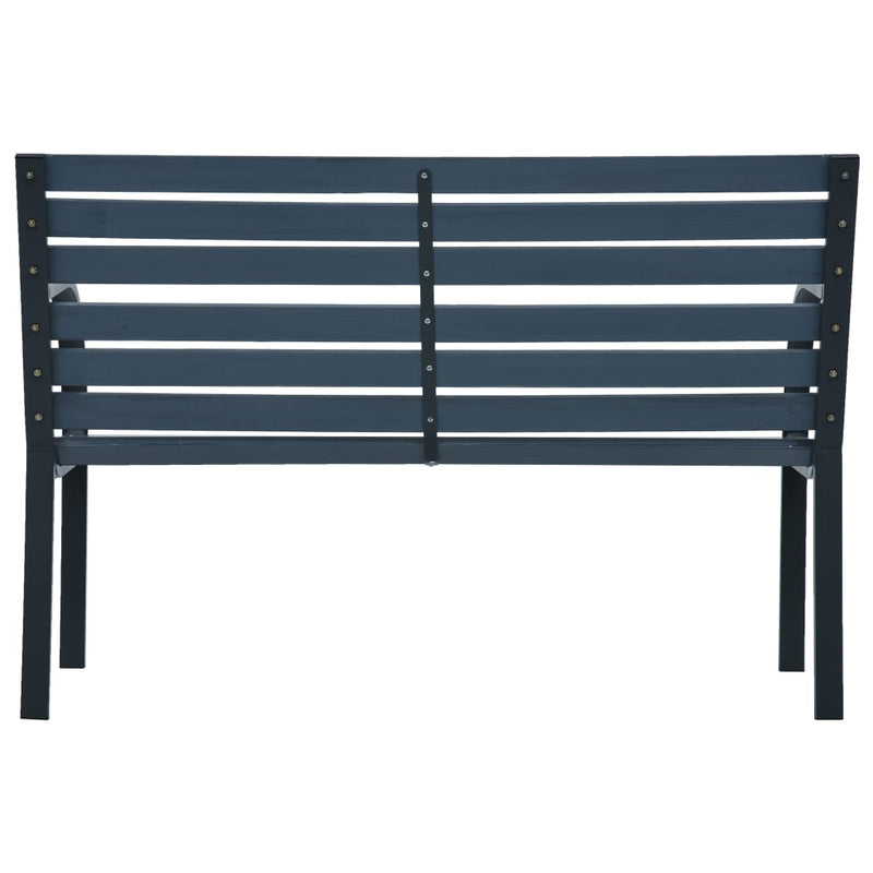 vidaXL Garden Bench Grey 112 cm Solid Wood Fir