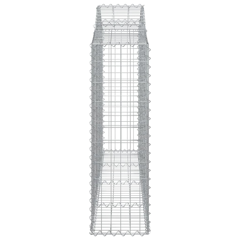 vidaXL Arched Gabion Basket 200x30x100/120 cm Galvanised Iron