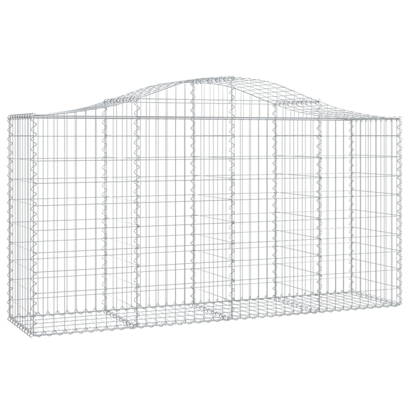 vidaXL Arched Gabion Basket 200x50x100/120 cm Galvanised Iron
