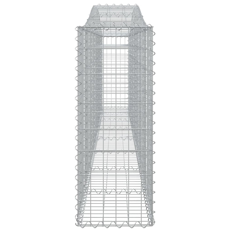 vidaXL Arched Gabion Basket 400x30x80/100 cm Galvanised Iron
