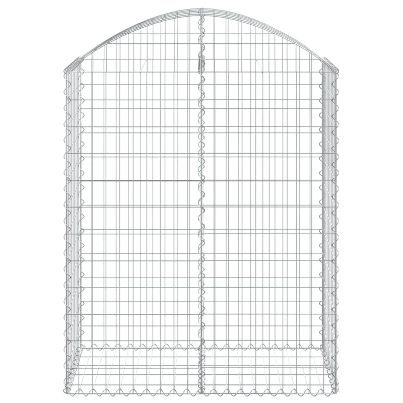 vidaXL Arched Gabion Basket 100x50x120/140 cm Galvanised Iron