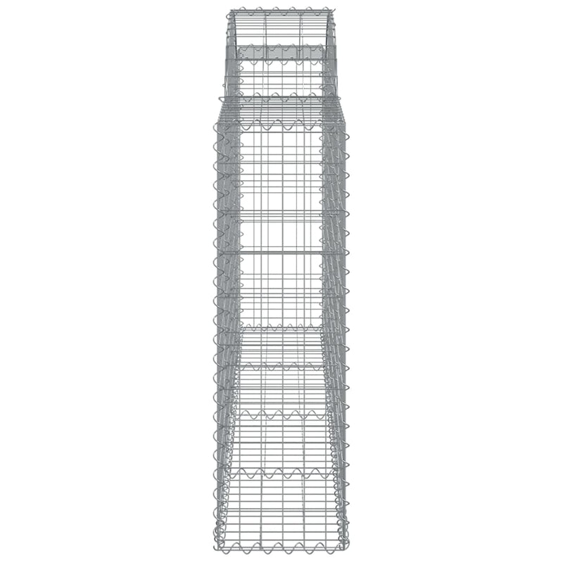 vidaXL Arched Gabion Basket 200x30x100/120 cm Galvanised Iron