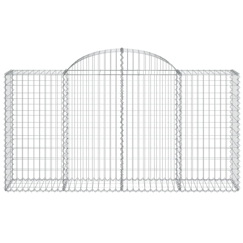 vidaXL Arched Gabion Basket 200x50x100/120 cm Galvanised Iron