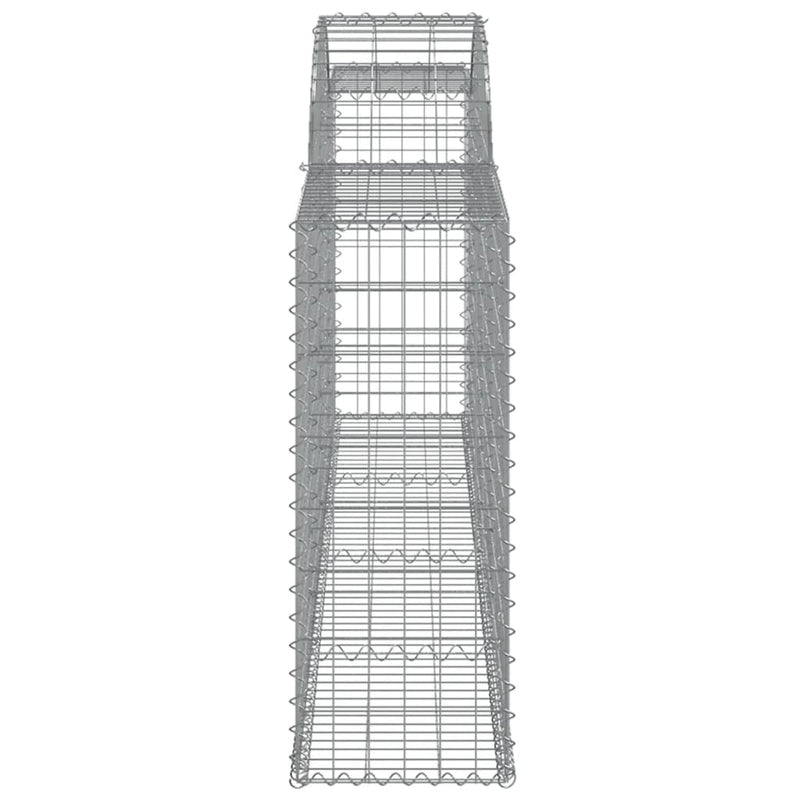 vidaXL Arched Gabion Basket 300x30x80/100 cm Galvanised Iron
