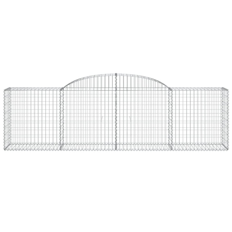 vidaXL Arched Gabion Basket 300x50x80/100 cm Galvanised Iron