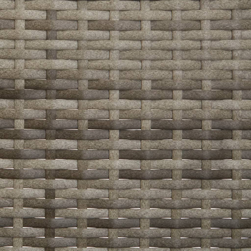 vidaXL 3-Seater Garden Bench with Cushions Grey Poly Rattan