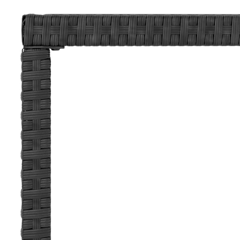 vidaXL 6 Piece Garden Lounge Set with Cushions Black Poly Rattan