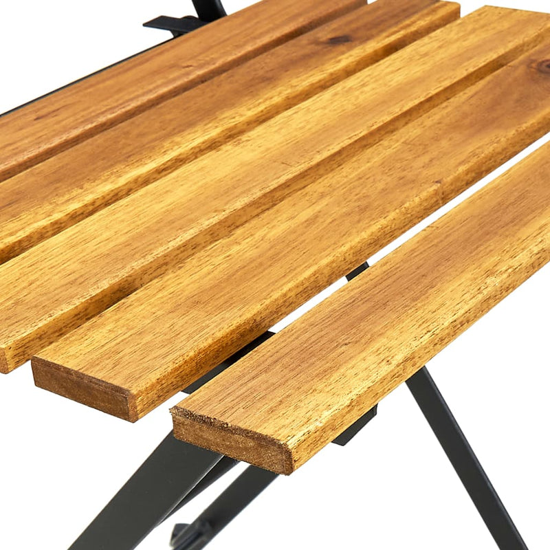 vidaXL Folding Garden Chairs 6 pcs Steel and Solid Wood Acacia