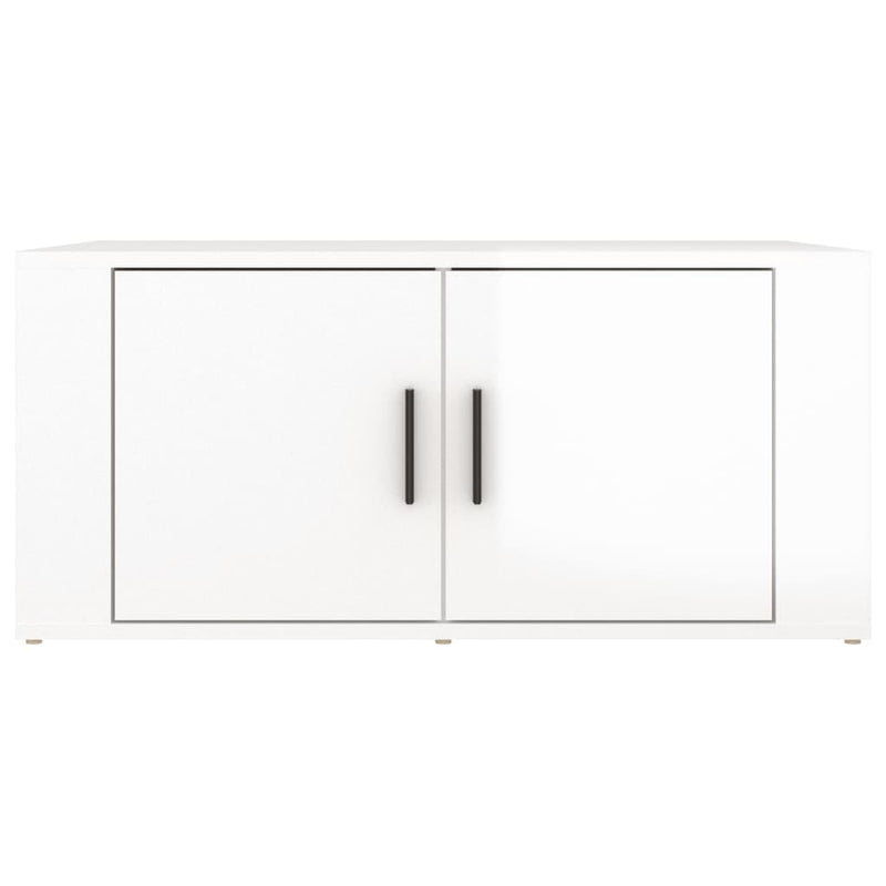 vidaXL Coffee Table High Gloss White 80x50x36 cm Engineered Wood