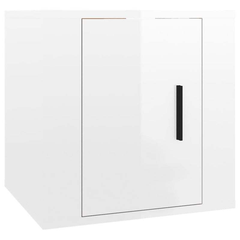 vidaXL Wall Mounted TV Cabinet High Gloss White 40x34.5x40 cm