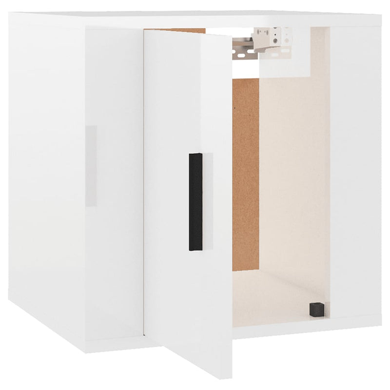 vidaXL Wall Mounted TV Cabinet High Gloss White 40x34.5x40 cm